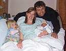 Family of 4, 30 min. after Tucker is born.